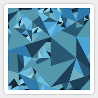 Blue Cubism Sticker